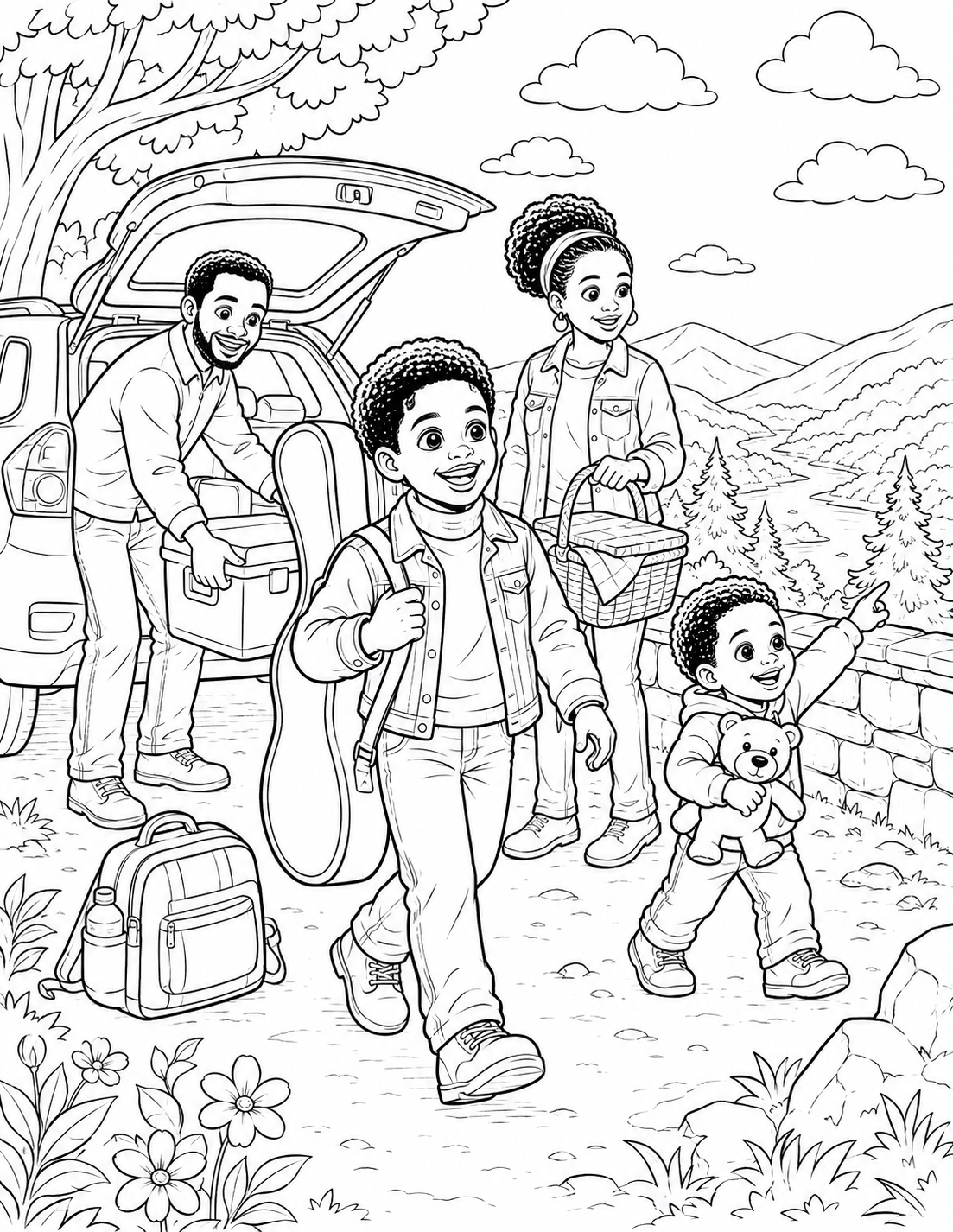 Little Kato’s Musical Journey – Printable Coloring Book PDF - Image 4